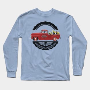 1953 Chevy Pickup Truck with 1953 Indian Chief Roadmaster Long Sleeve T-Shirt